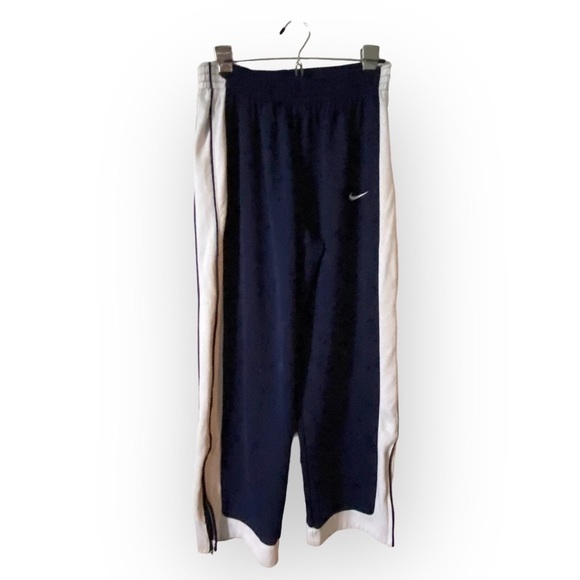 Nike Pants Women’s Size Large Stretch Side Zip Pant Leg Blue Pull On Has Stain - Picture 1 of 11